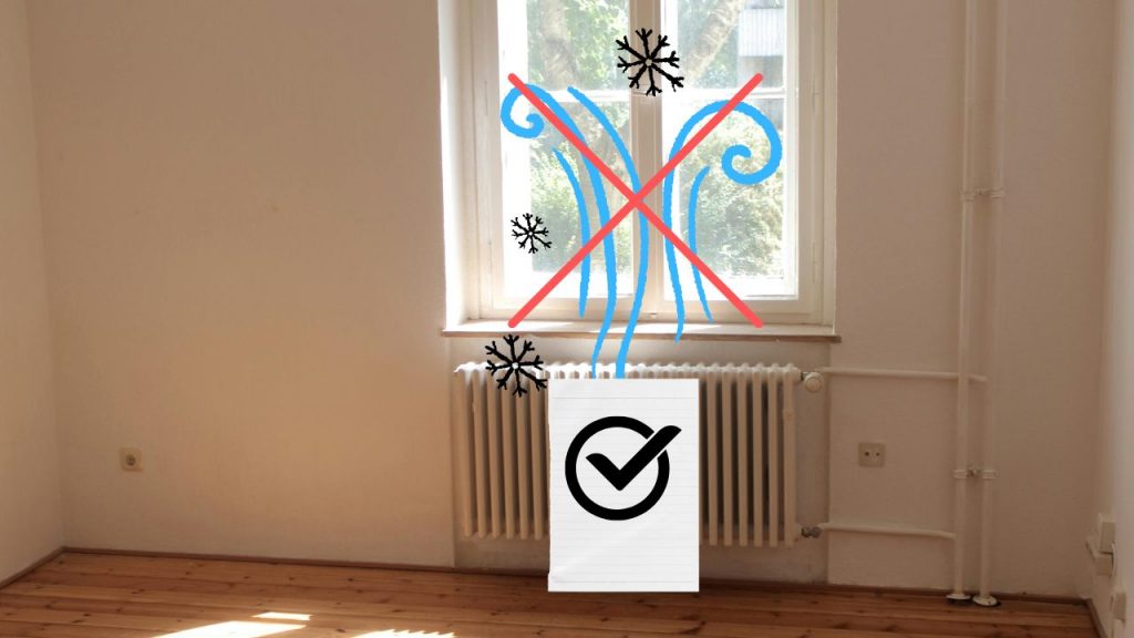 Termosifone sotto la finestra