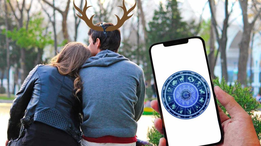 Una coppia al parco con lei infedele e lui cornuto