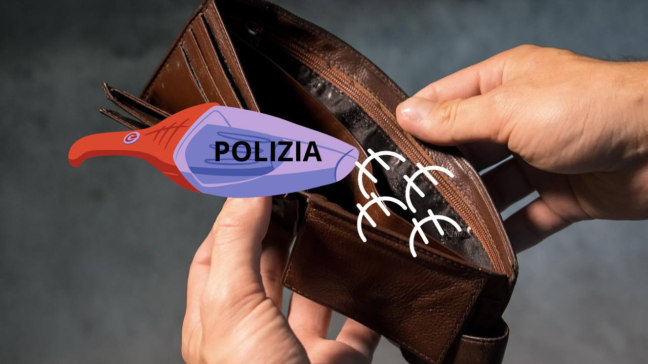 Portafoglio svuotato