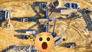 Miniera d'oro vista dall'alto