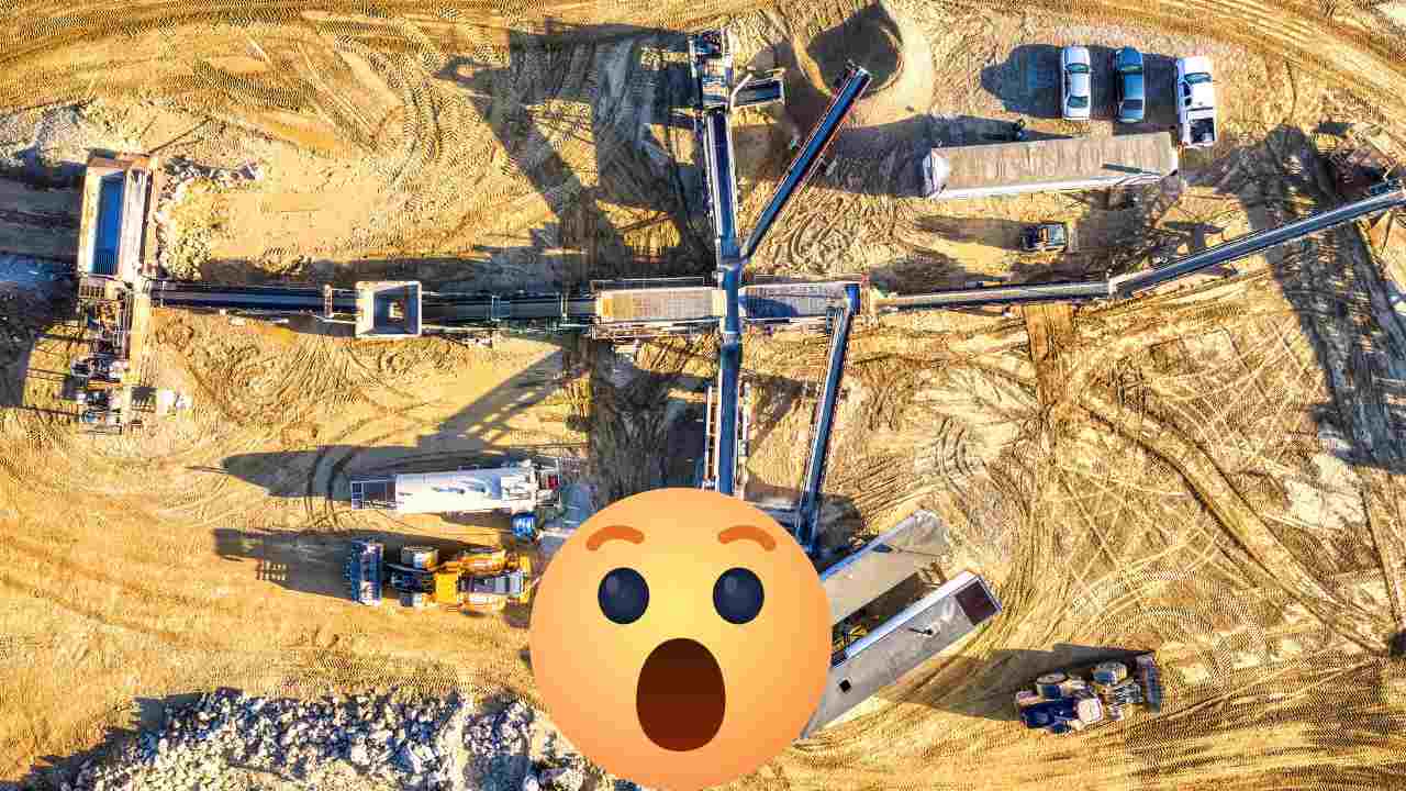 Miniera d'oro vista dall'alto